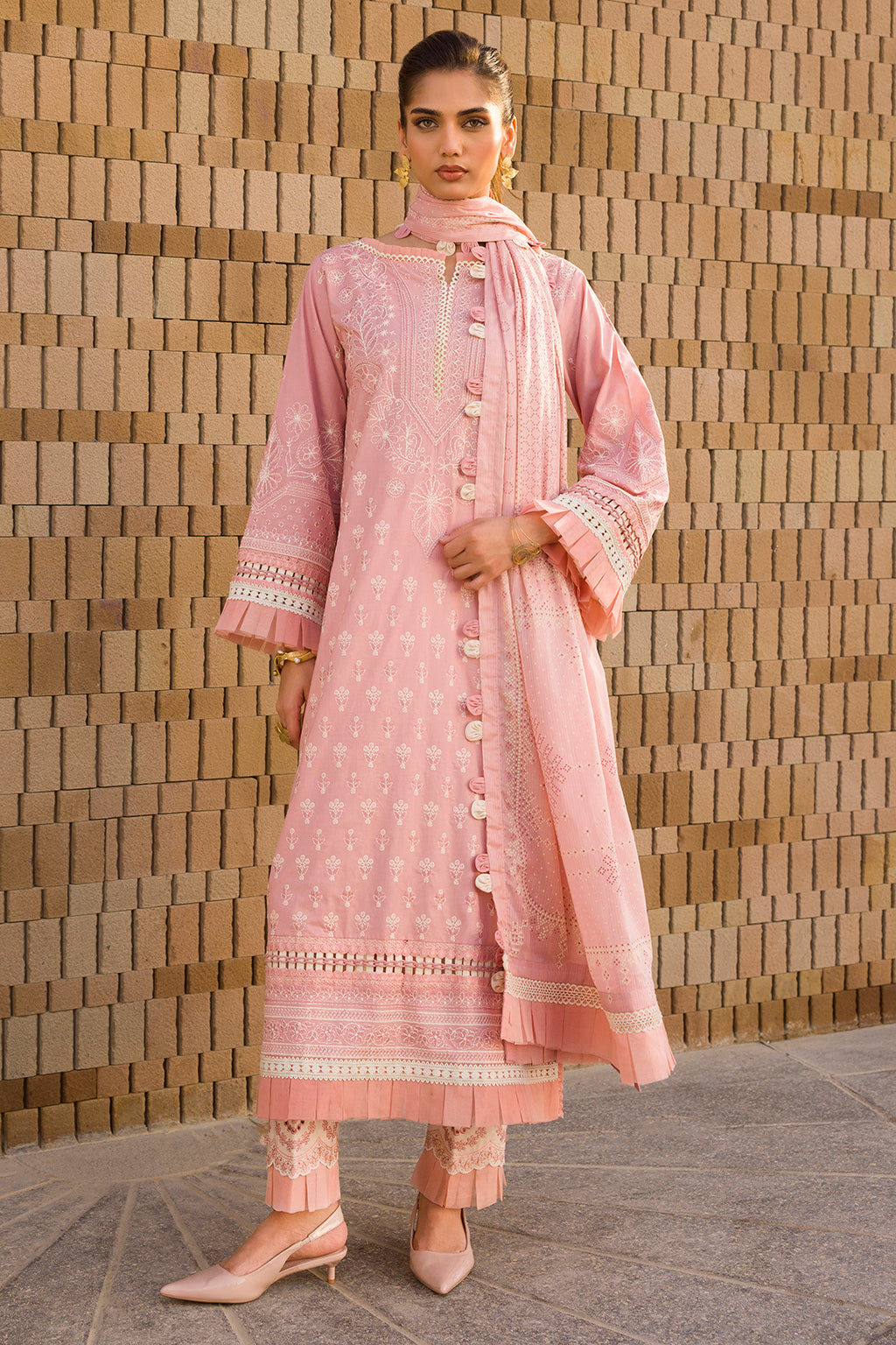 Embroidered Shirt Shalwar Dupatta - 0072