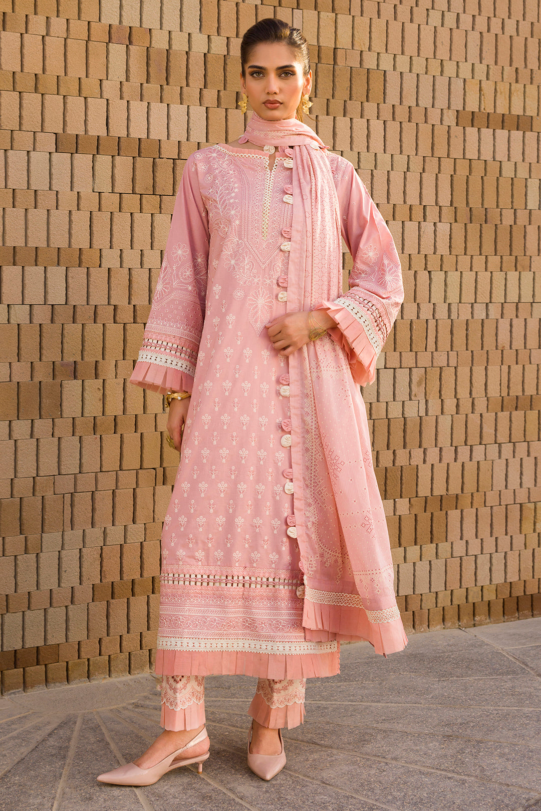 Embroidered Shirt Shalwar Dupatta - 0072
