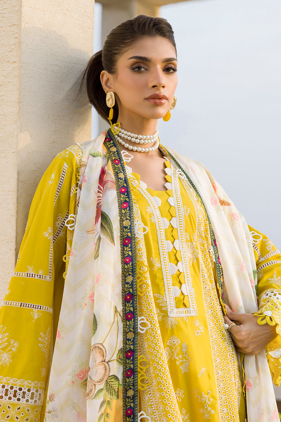 Embroidered Shirt Shalwar Dupatta - 0073
