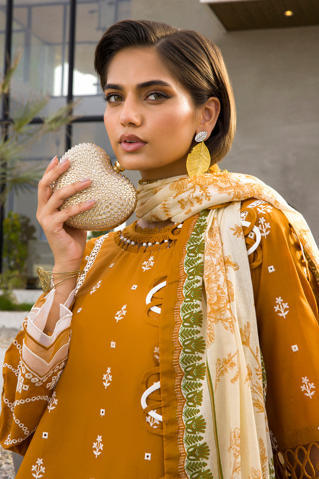 Embroidered Shirt Shalwar Dupatta - 0074
