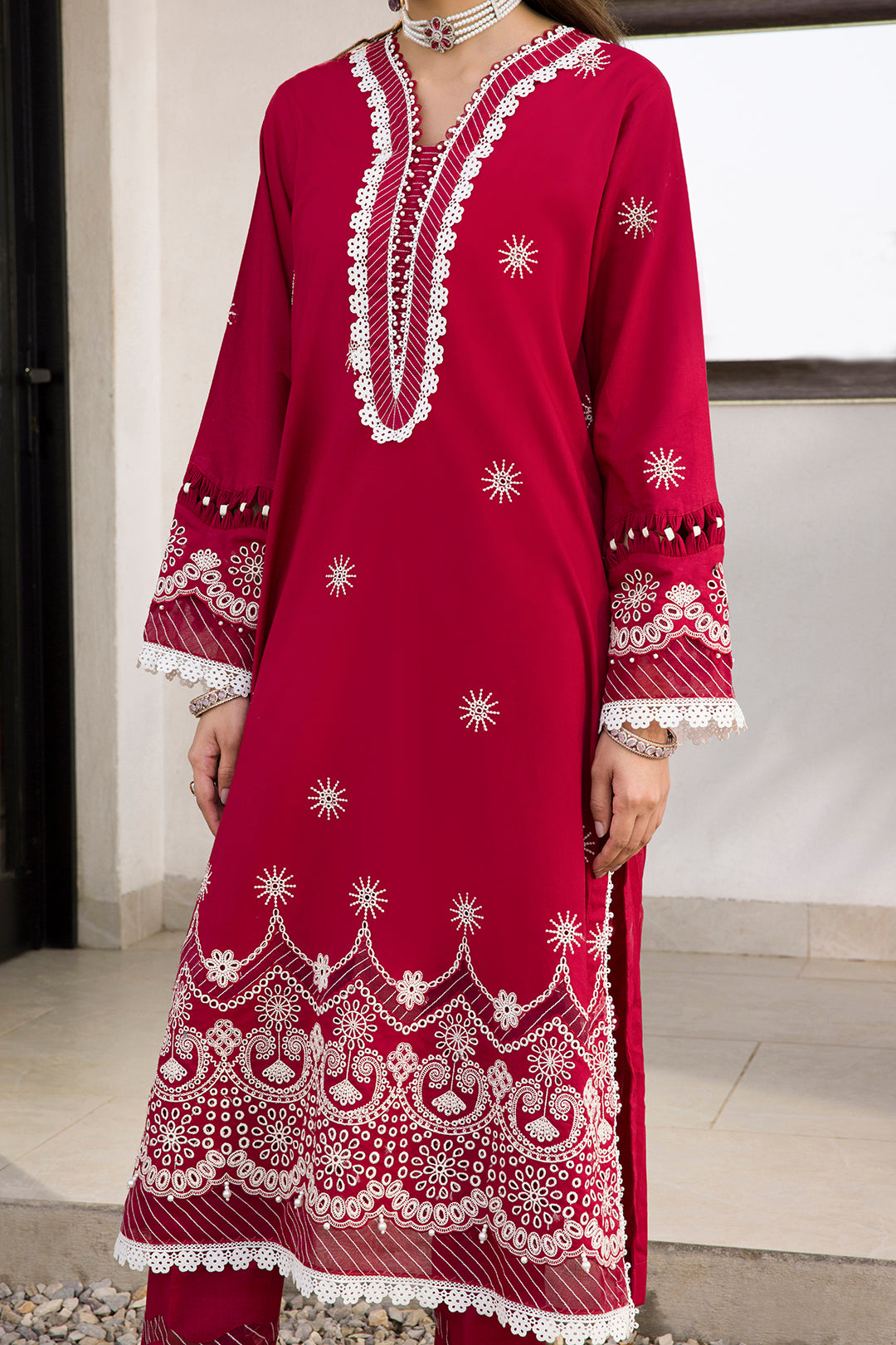 Embroidered Shirt Shalwar Dupatta - 0075