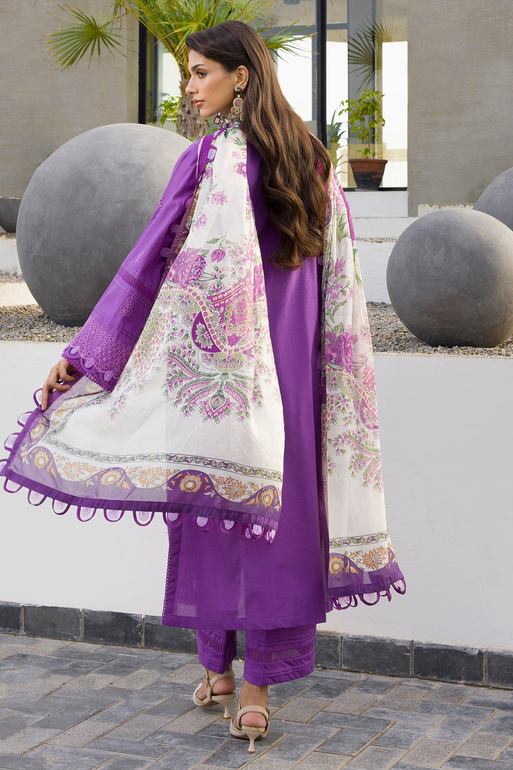 Embroidered Shirt Shalwar Dupatta - 0077