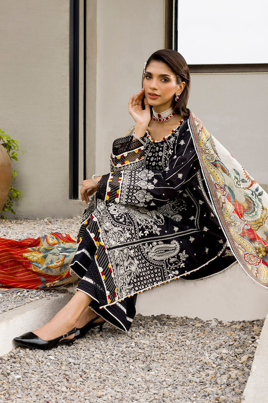 Embroidered Shirt Shalwar Dupatta - 0080