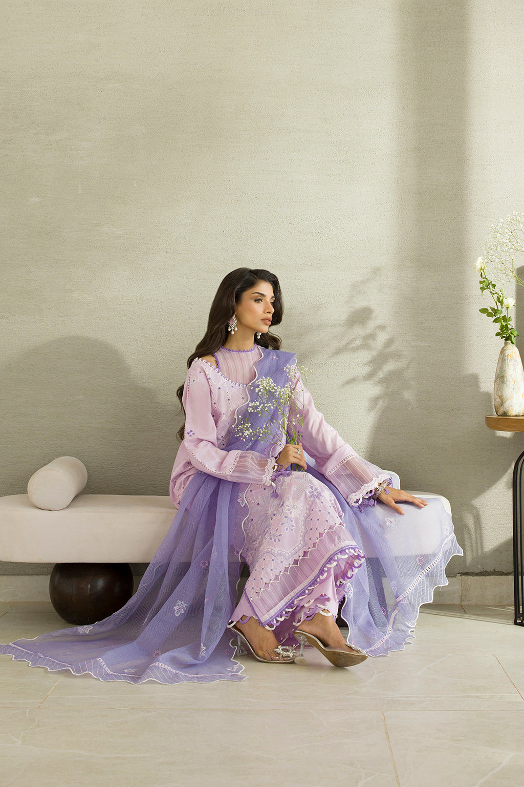 Embroidered Shirt Shalwar Dupatta - 0082
