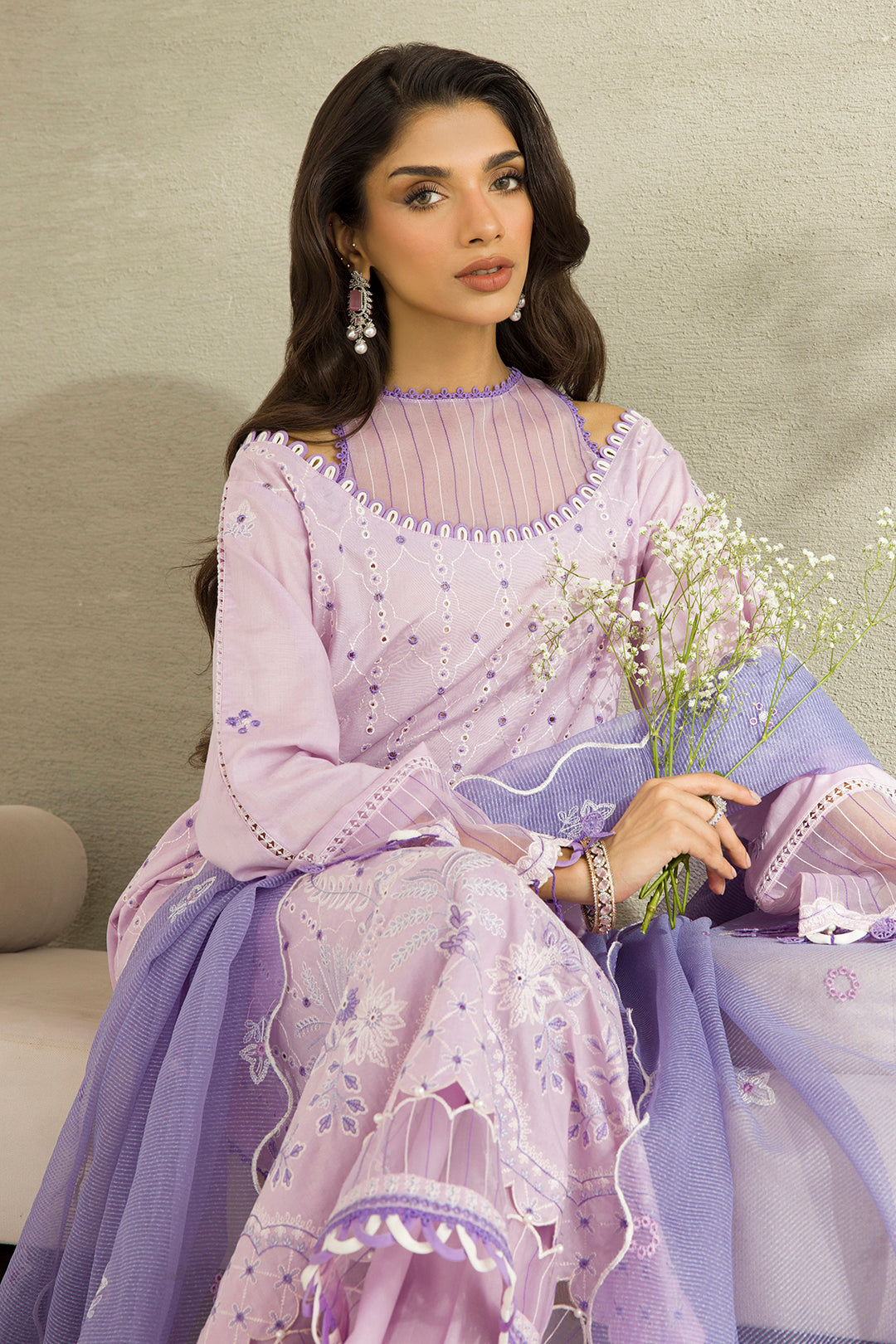 Embroidered Shirt Shalwar Dupatta - 0082