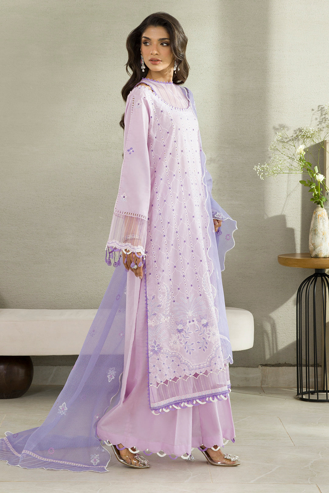 Embroidered Shirt Shalwar Dupatta - 0082