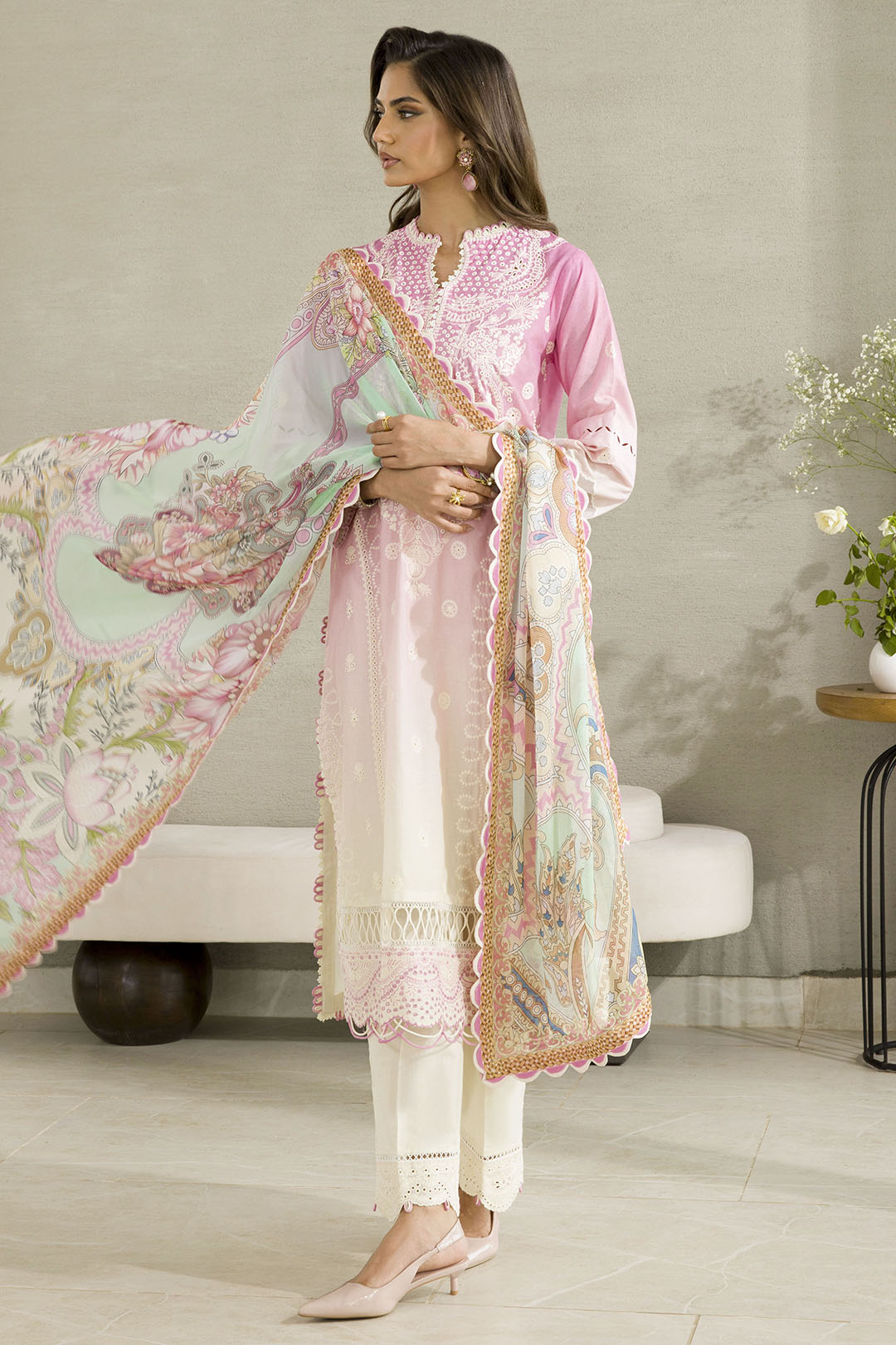 Embroidered Shirt Shalwar Dupatta - 0083