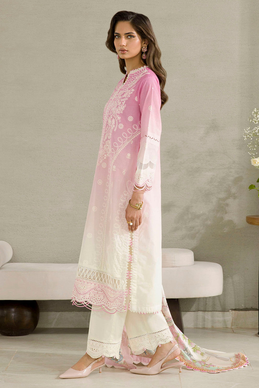 Embroidered Shirt Shalwar Dupatta - 0083