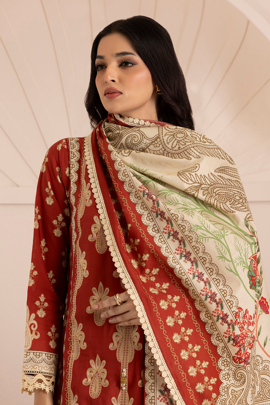 Embroidered Shirt Shalwar Dupatta - 0206
