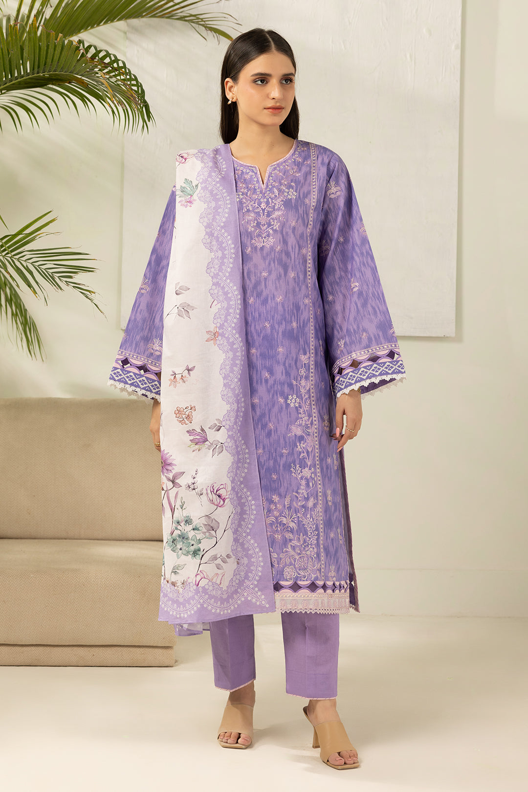 Embroidered Shirt Shalwar Dupatta - 0207