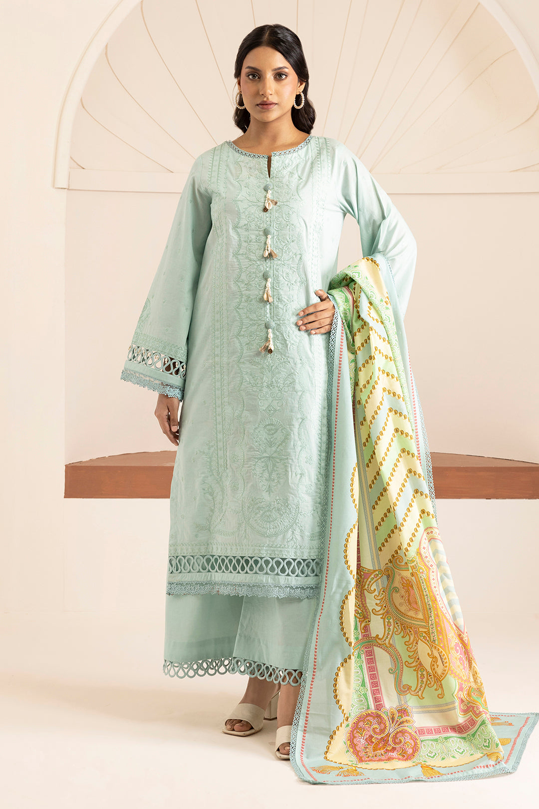 Embroidered Shirt Shalwar Dupatta - 0209