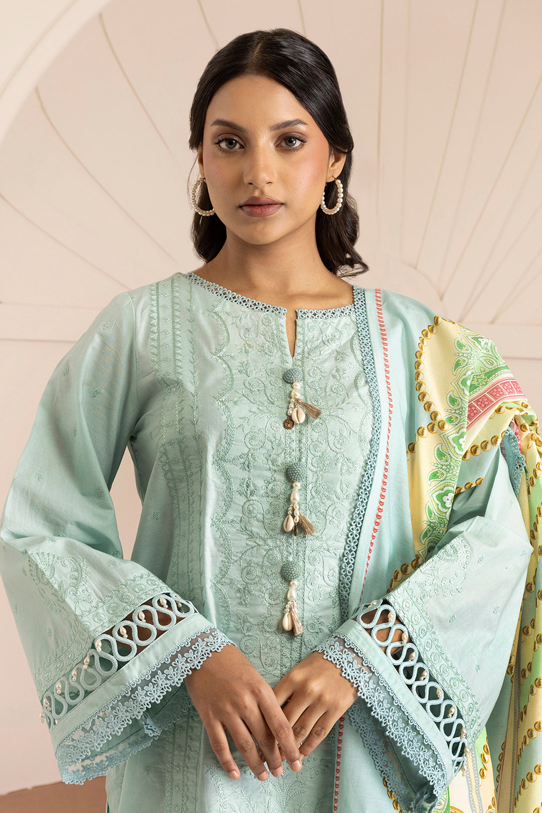 Embroidered Shirt Shalwar Dupatta - 0209