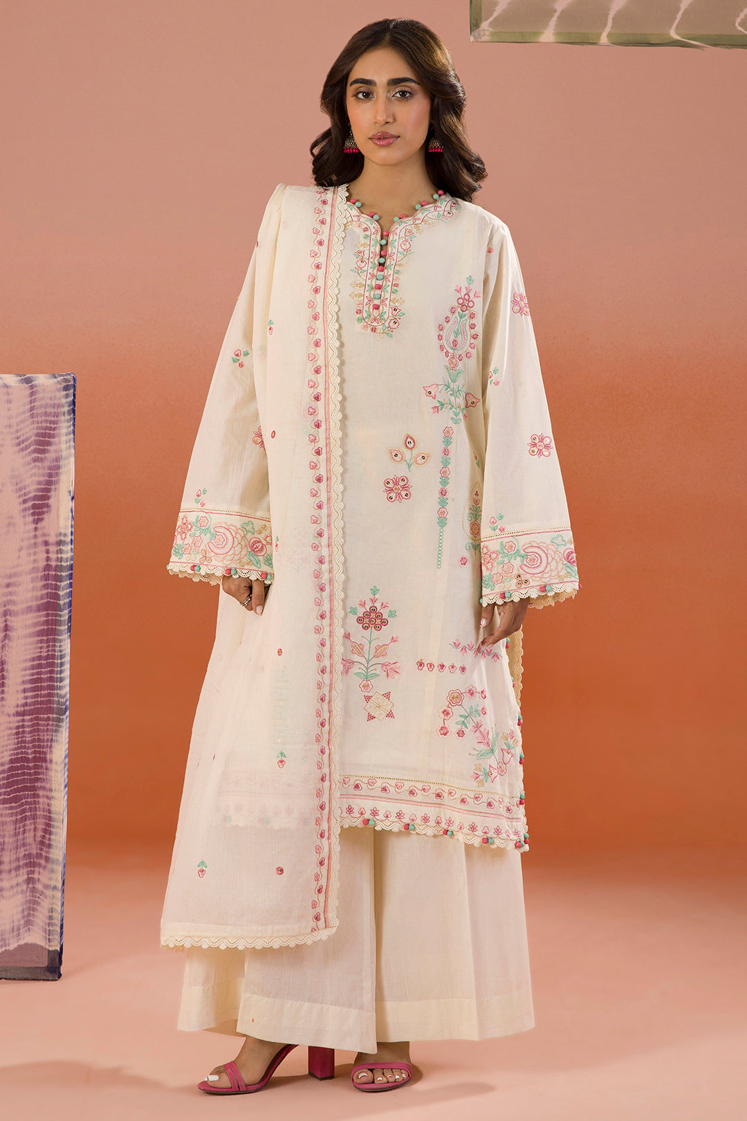 Embroidered Shirt Shalwar Dupatta - 0211