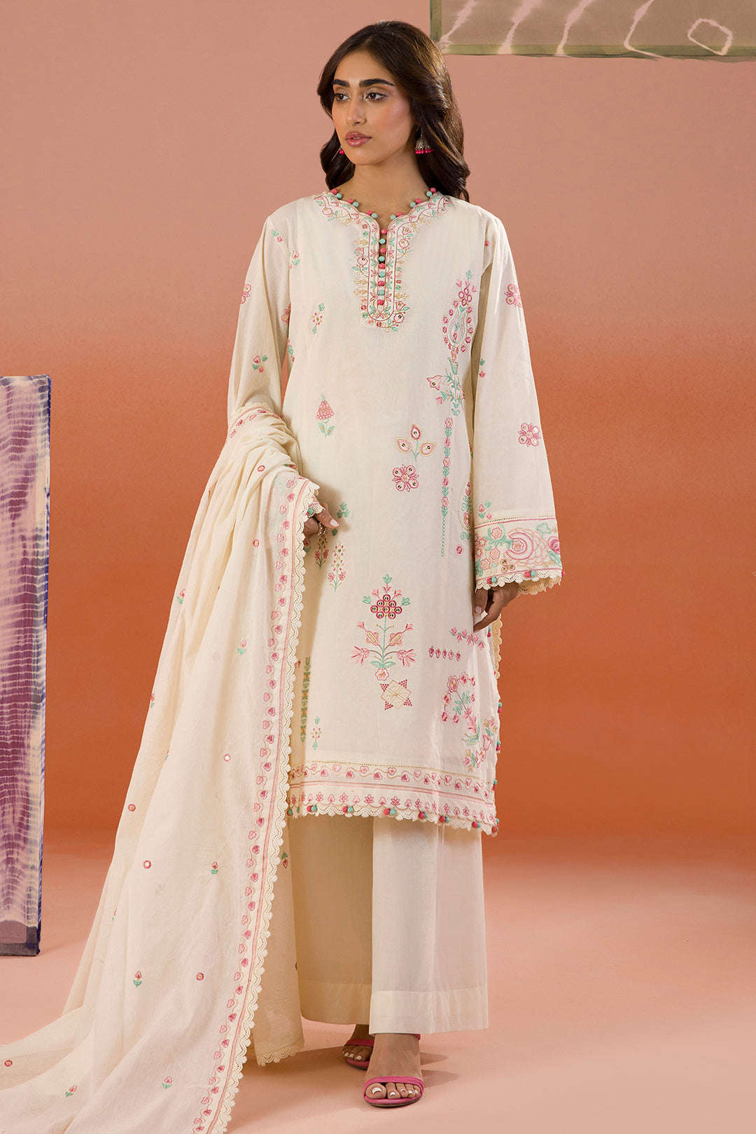 Embroidered Shirt Shalwar Dupatta - 0211