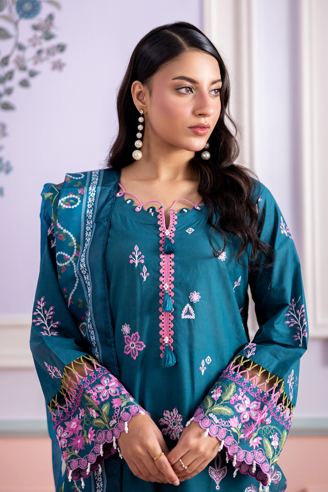 Embroidered Shirt Shalwar Dupatta - 0214