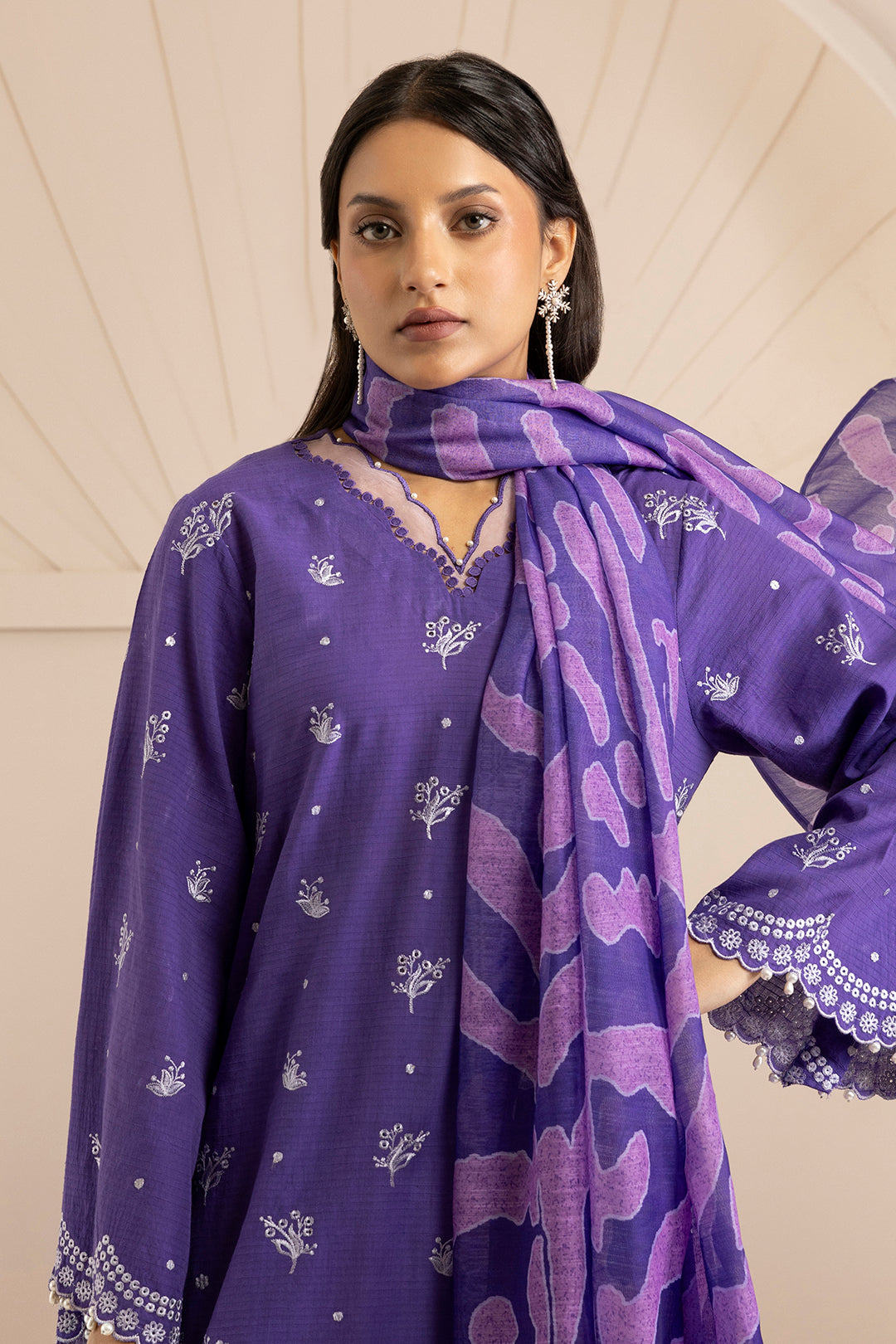 Embroidered Shirt Shalwar Dupatta - 0215
