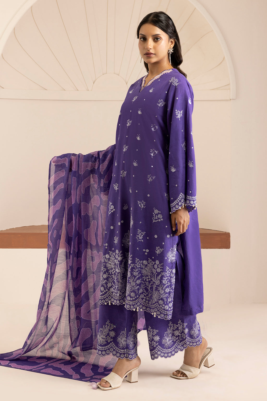 Embroidered Shirt Shalwar Dupatta - 0215