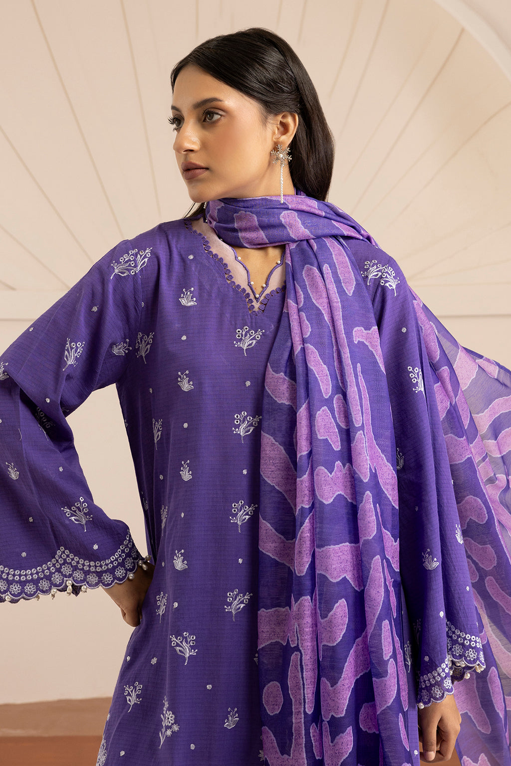 Embroidered Shirt Shalwar Dupatta - 0215