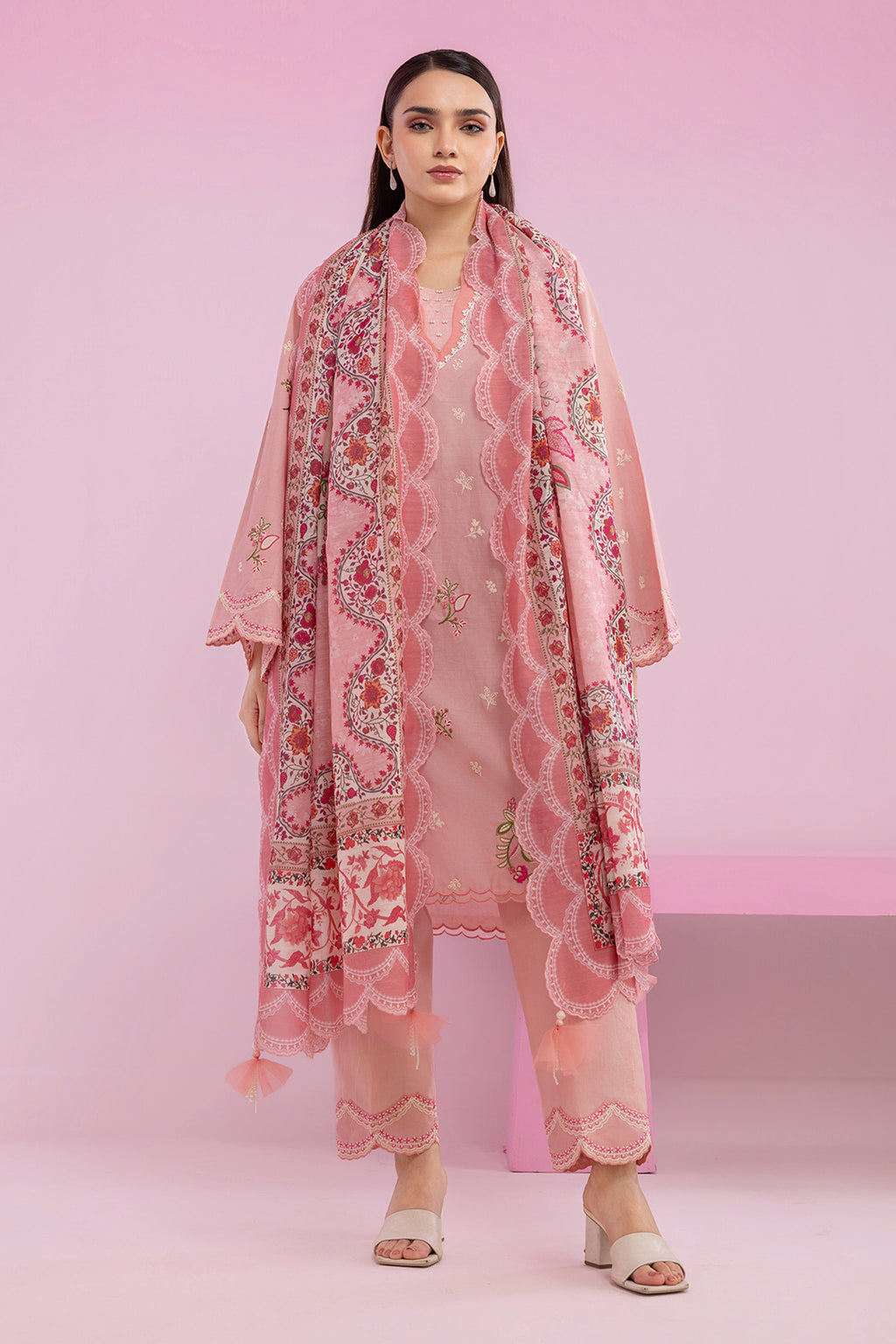 Embroidered Shirt Shalwar Dupatta - 0216