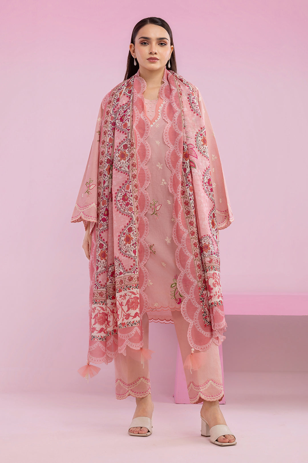 Embroidered Shirt Shalwar Dupatta - 0216