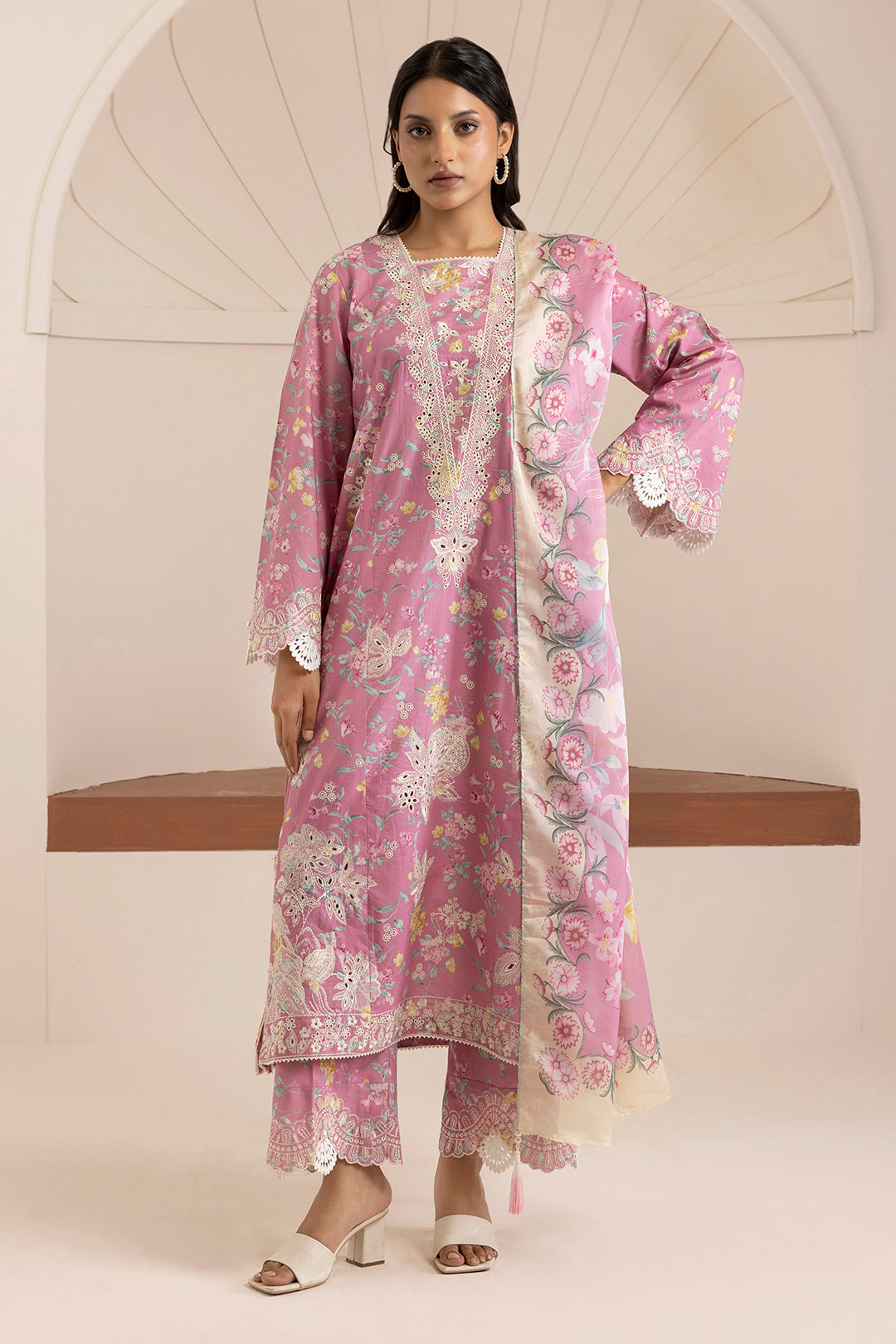 Embroidered Shirt Shalwar Dupatta - 0217