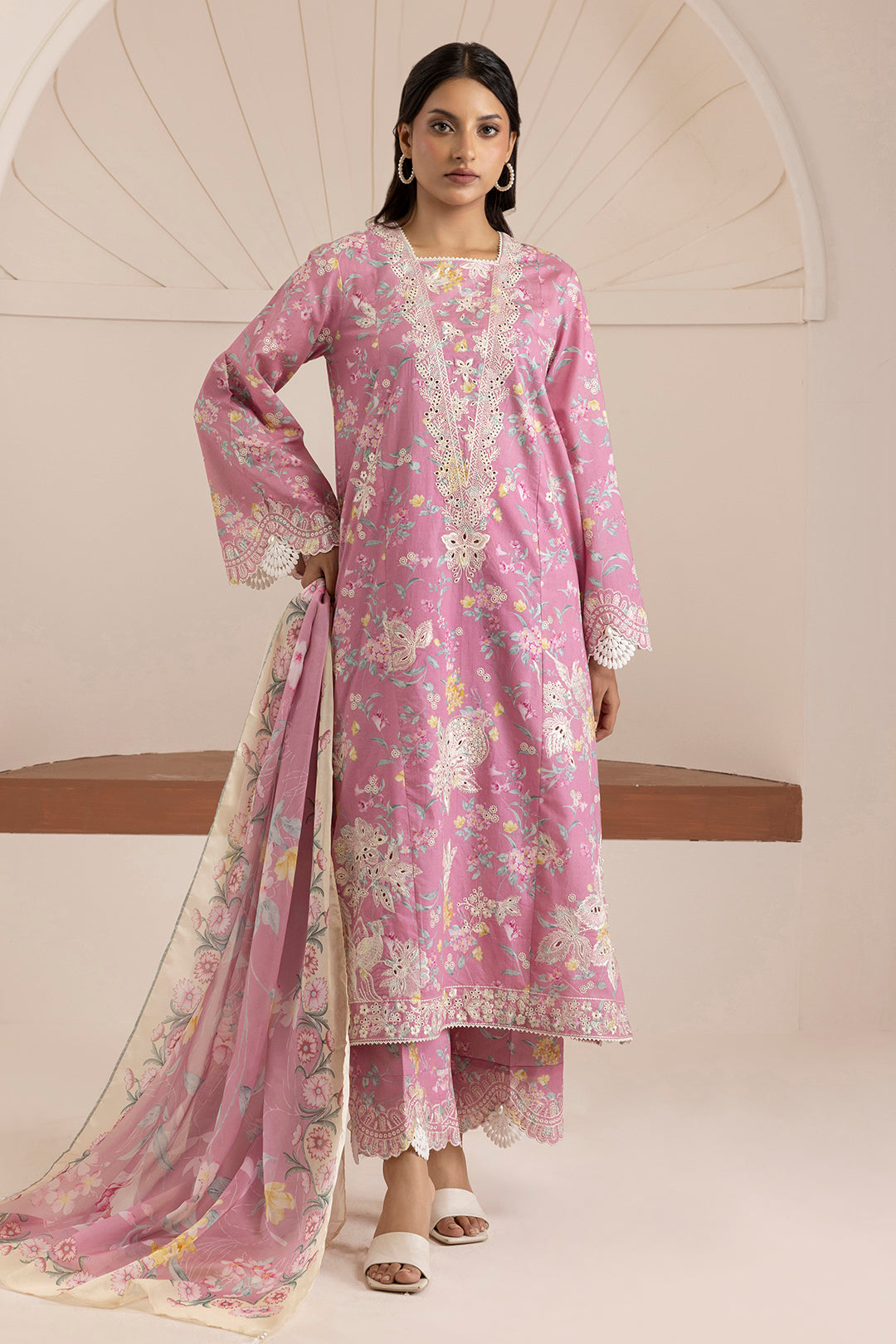 Embroidered Shirt Shalwar Dupatta - 0217