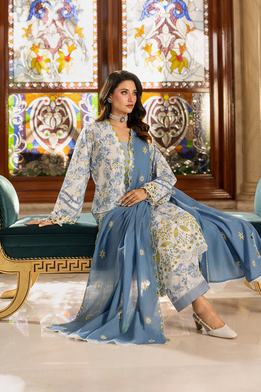 Embroidered Shirt Shalwar Dupatta - 4001