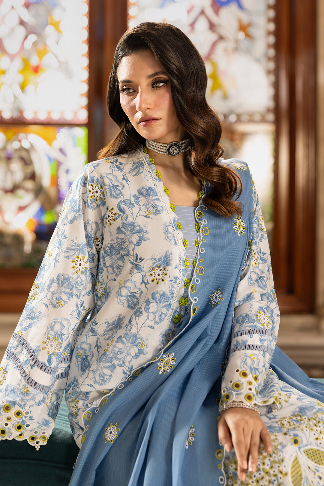 Embroidered Shirt Shalwar Dupatta - 4001