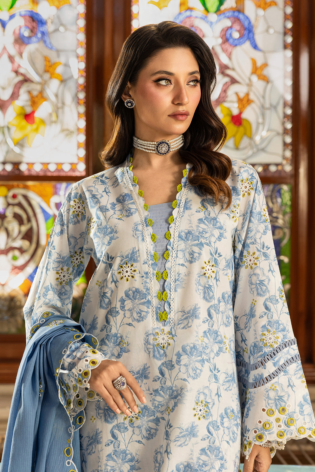 Embroidered Shirt Shalwar Dupatta - 4001
