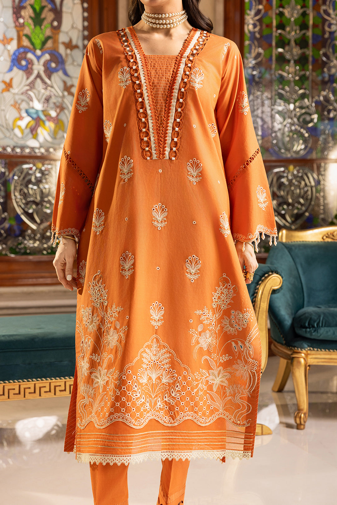 Embroidered Shirt Shalwar Dupatta - 4002