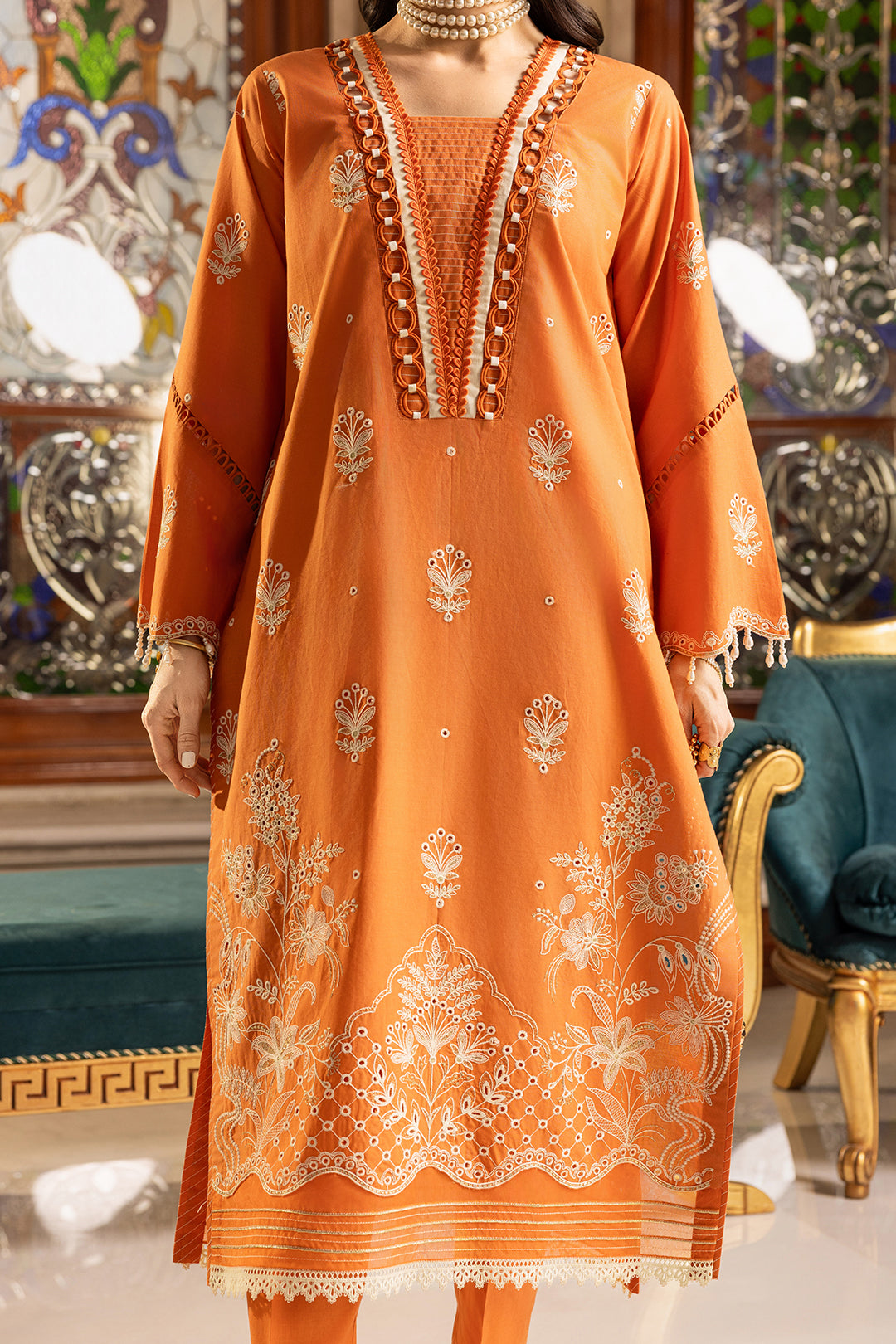 Embroidered Shirt Shalwar Dupatta - 4002