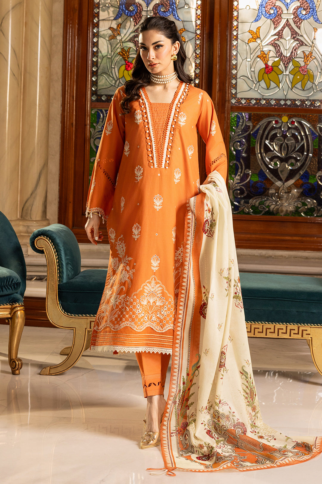 Embroidered Shirt Shalwar Dupatta - 4002