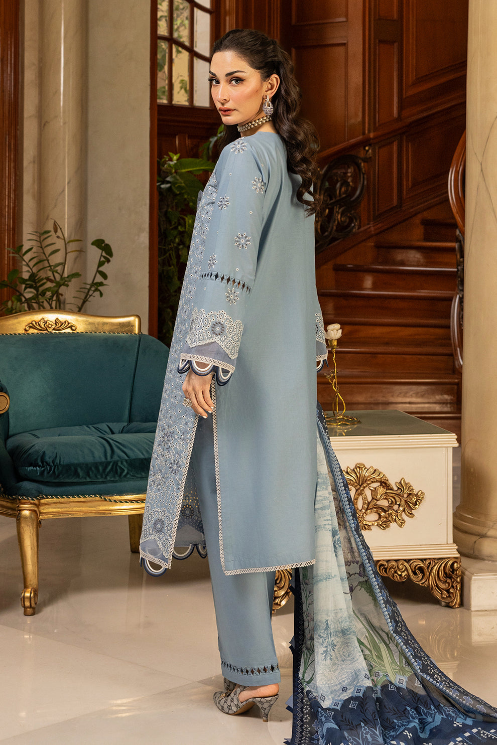 Steel blue Unstitched for Women