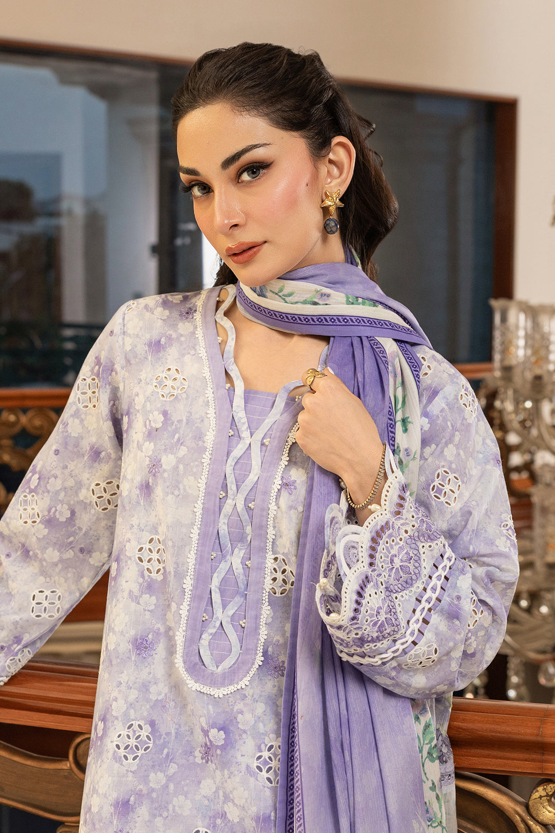 Embroidered Shirt Shalwar Dupatta - 4004