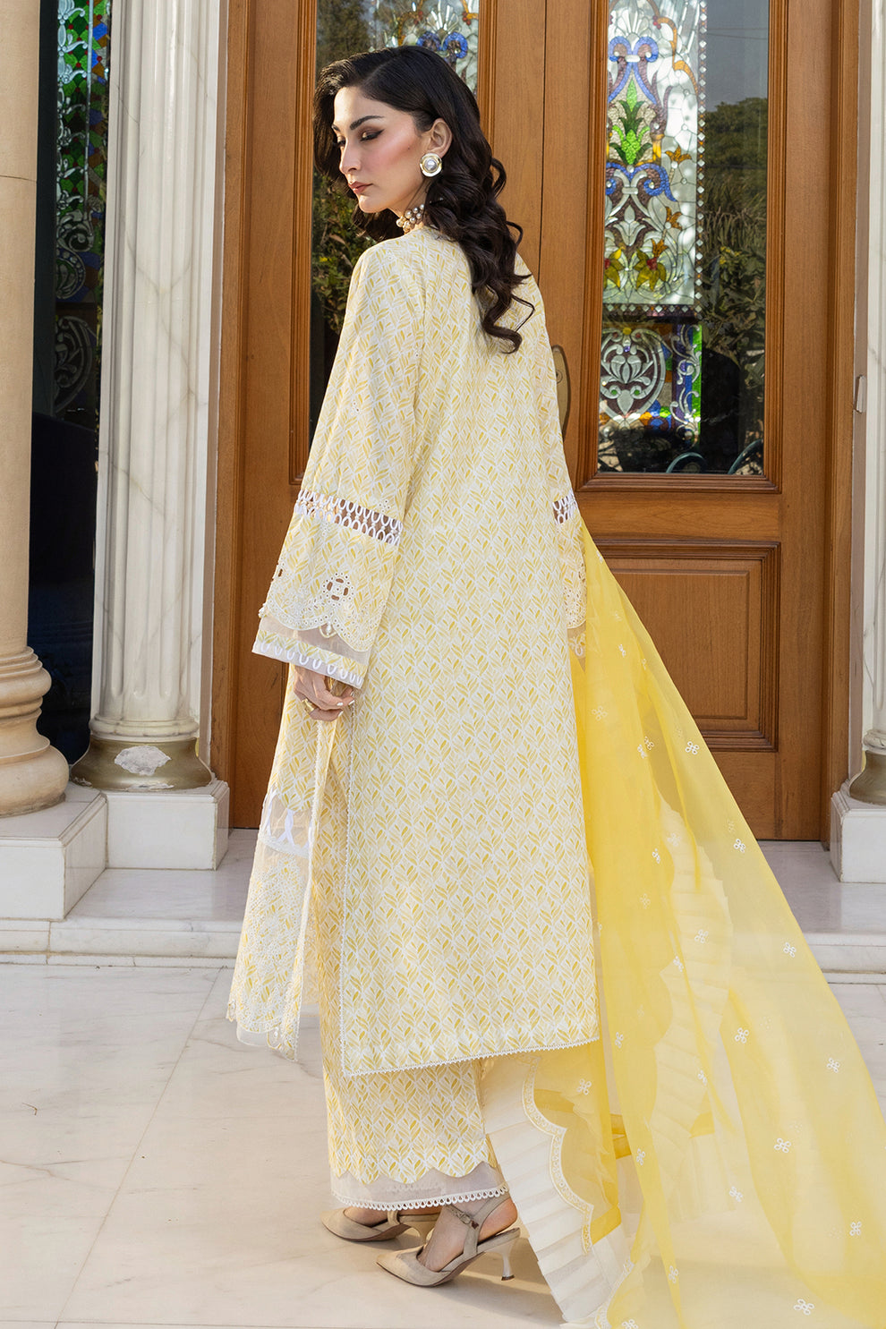 Light yellow Unstitched for Women