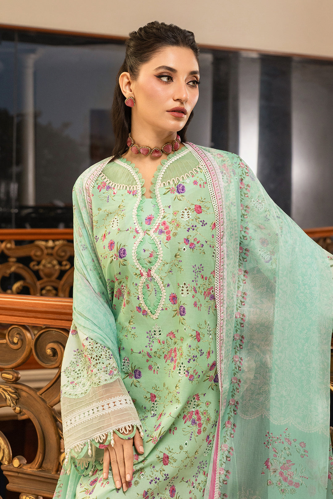 Embroidered Shirt Shalwar Dupatta - 4006