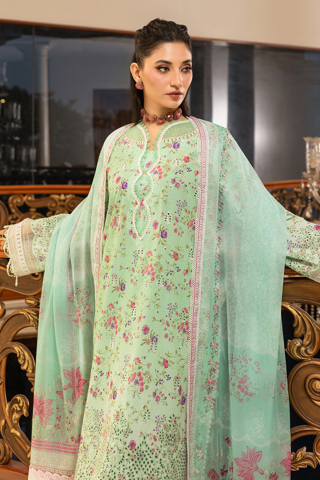 Embroidered Shirt Shalwar Dupatta - 4006