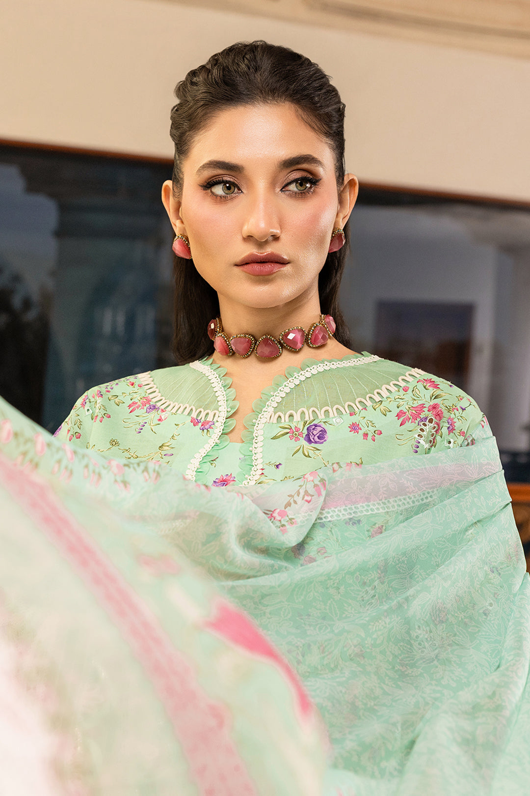 Embroidered Shirt Shalwar Dupatta - 4006