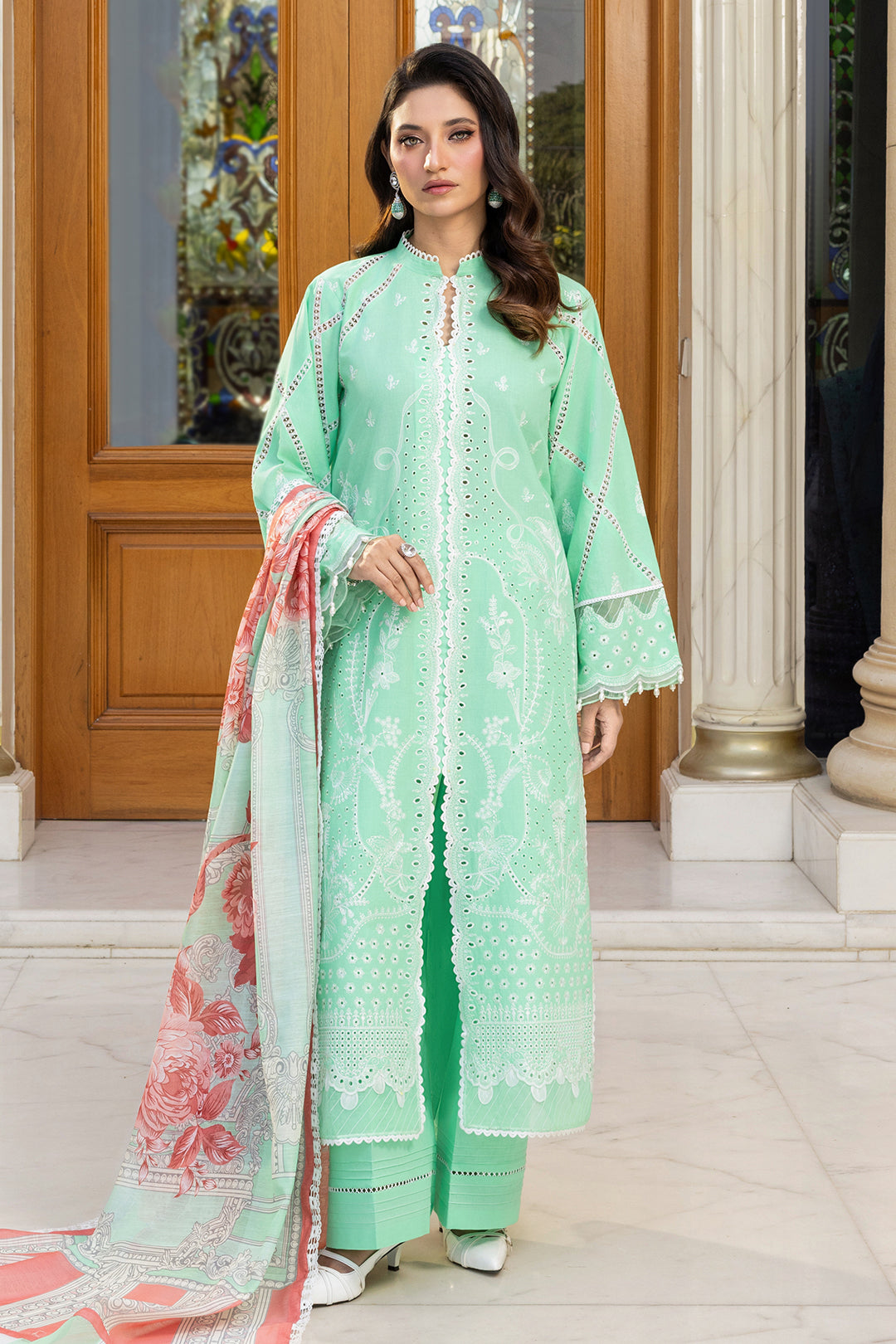 Embroidered Shirt Shalwar Dupatta - 4007