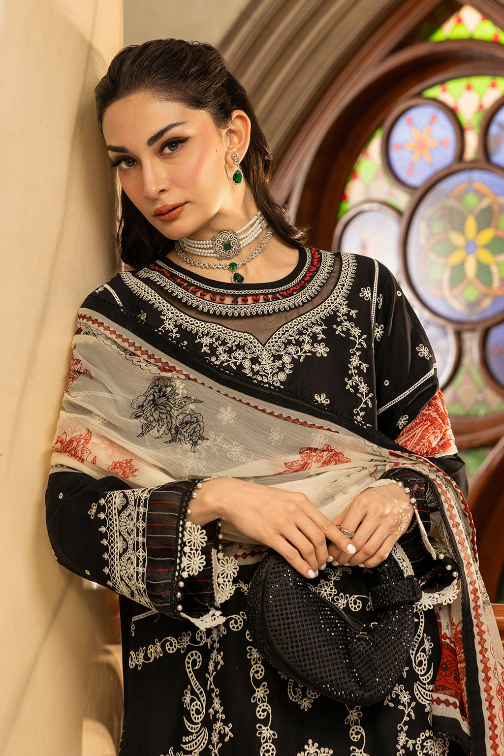 Embroidered Shirt Shalwar Dupatta - 0468