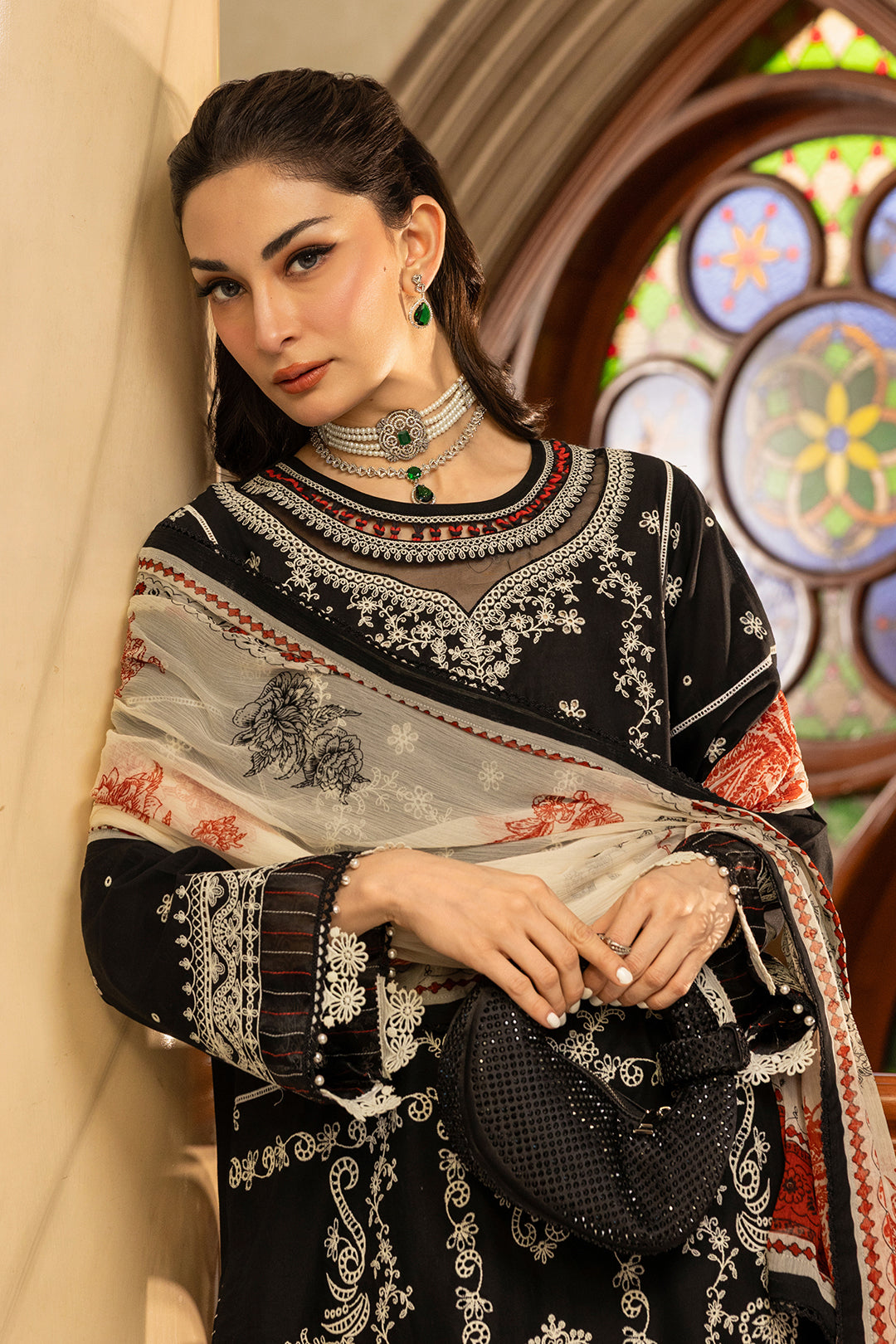 Embroidered Shirt Shalwar Dupatta - 0468