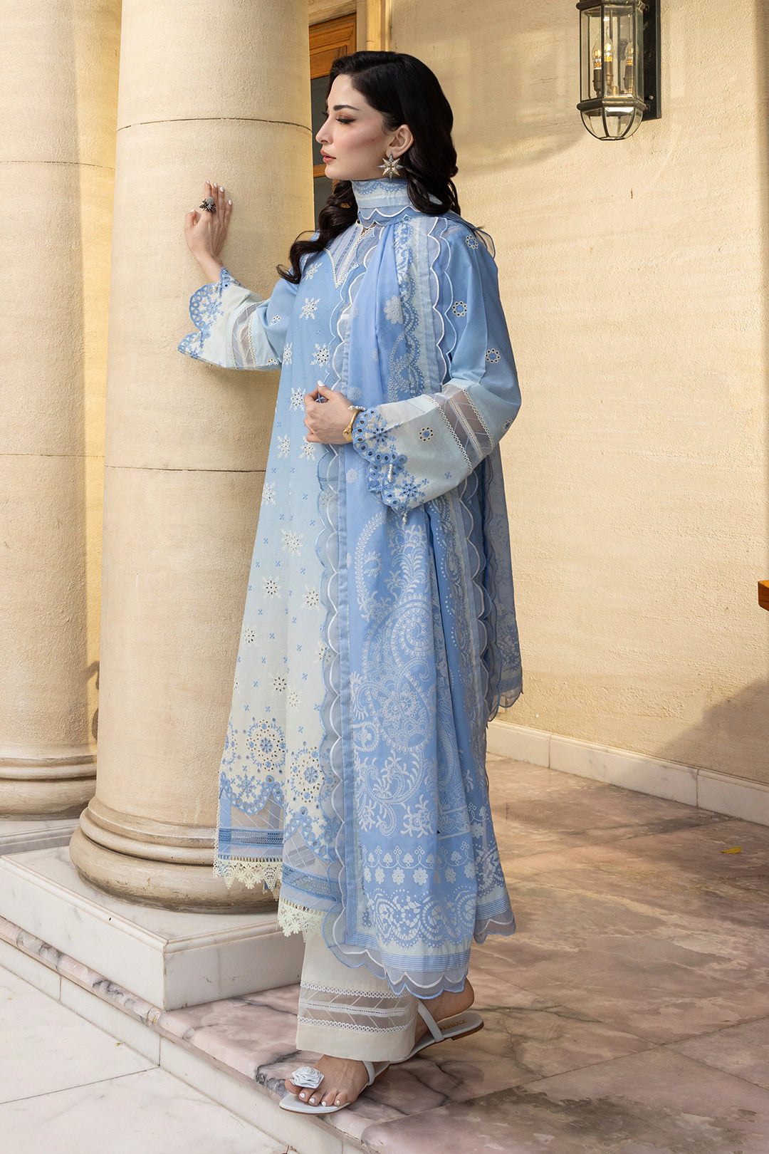 Embroidered Shirt Shalwar Dupatta - 4009