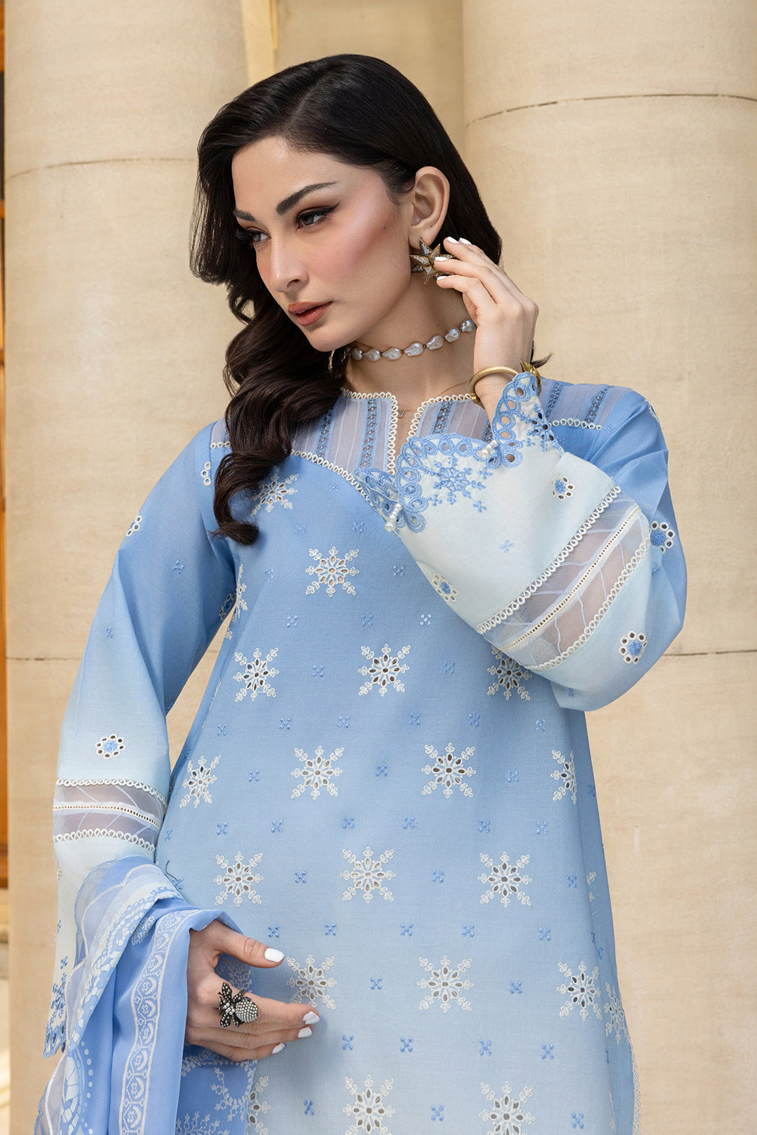 Embroidered Shirt Shalwar Dupatta - 4009