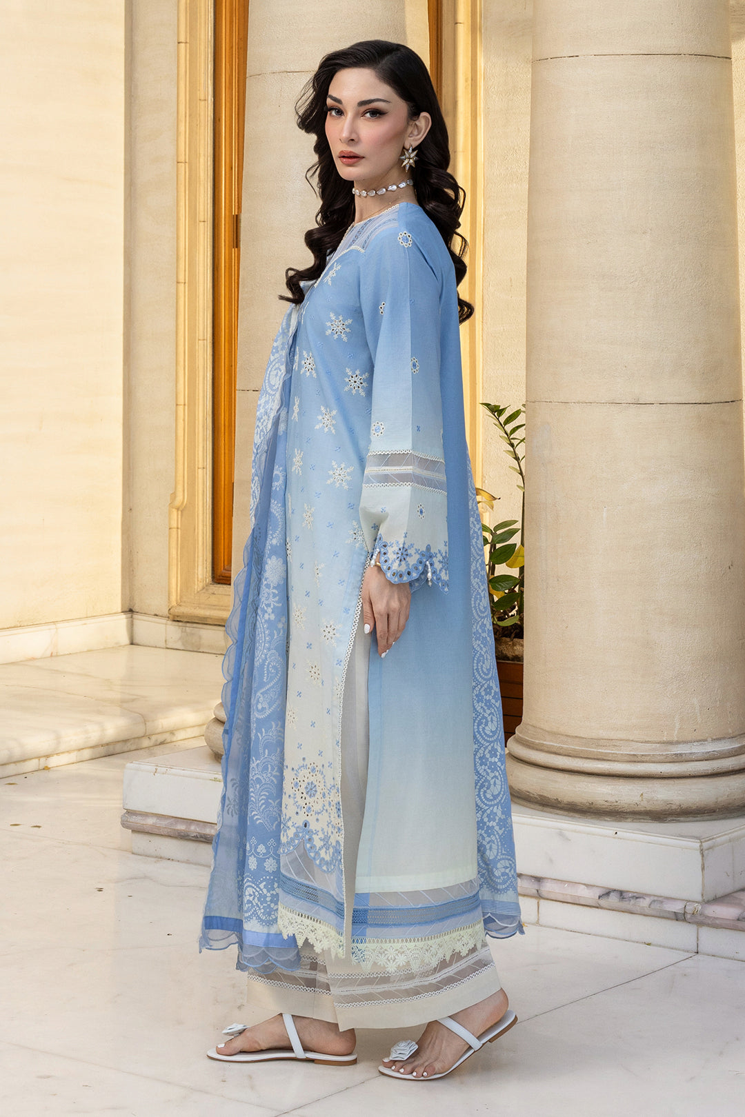 Embroidered Shirt Shalwar Dupatta - 4009