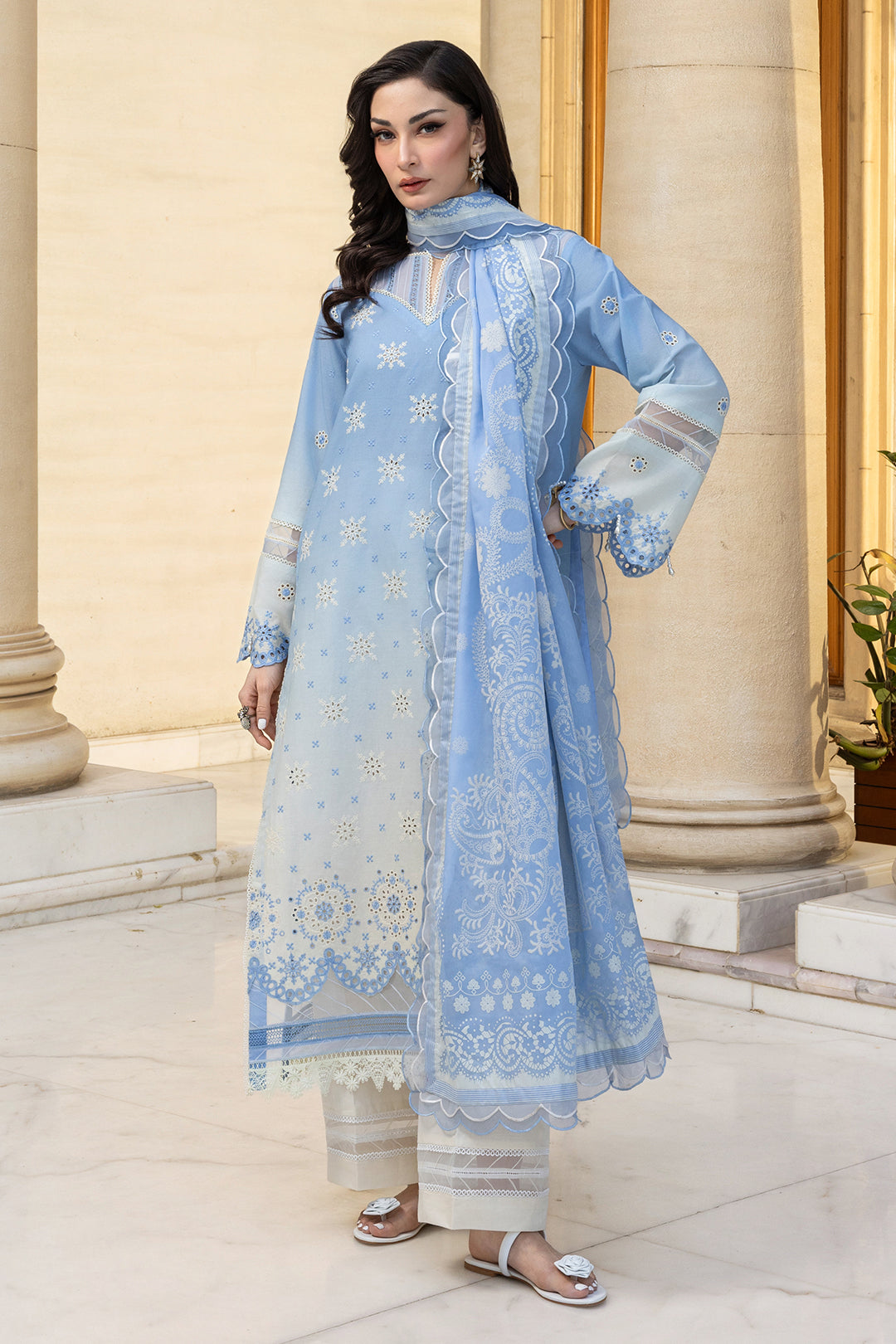 Embroidered Shirt Shalwar Dupatta - 4009