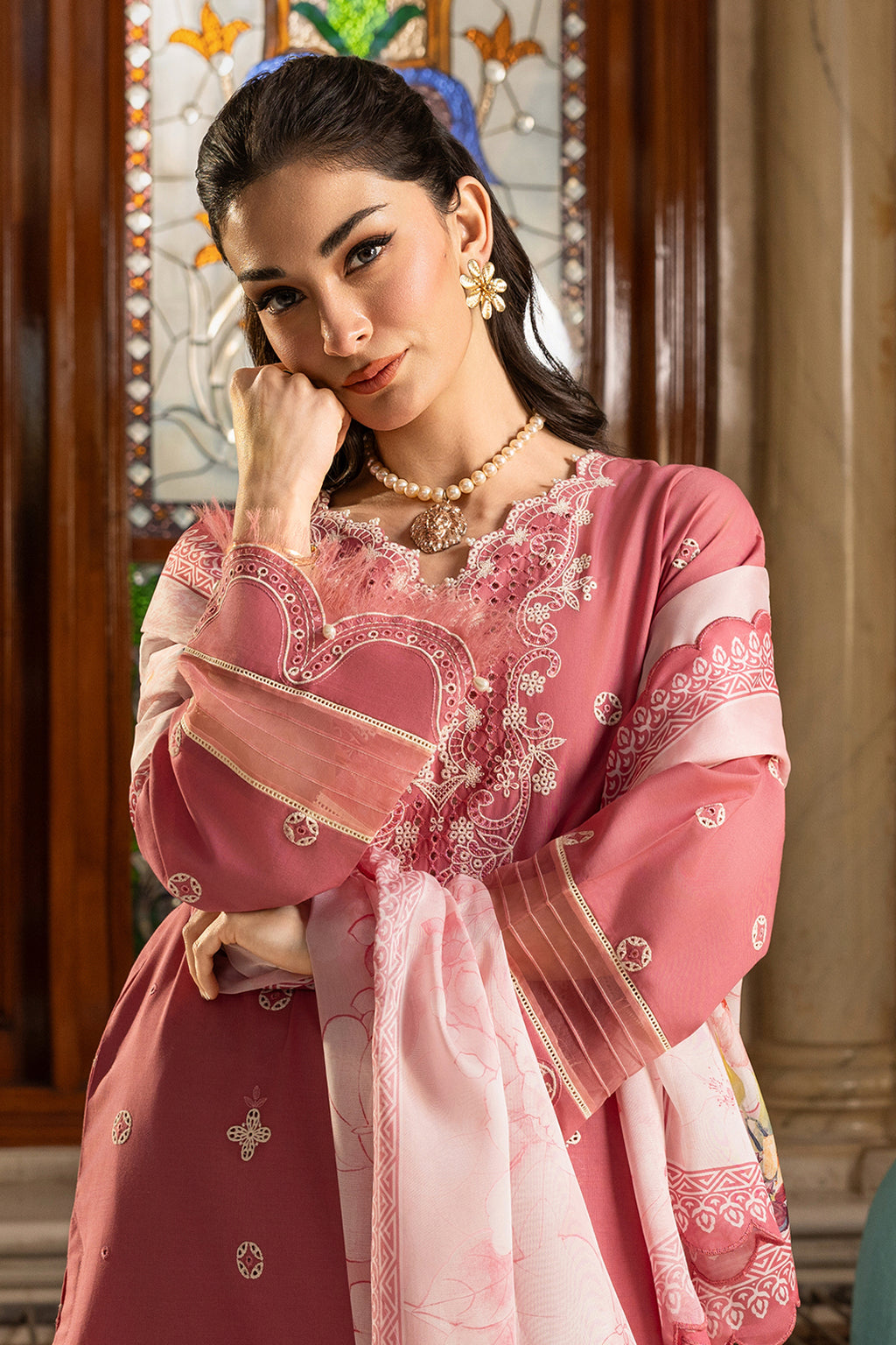 Embroidered Shirt Shalwar Dupatta - 4010