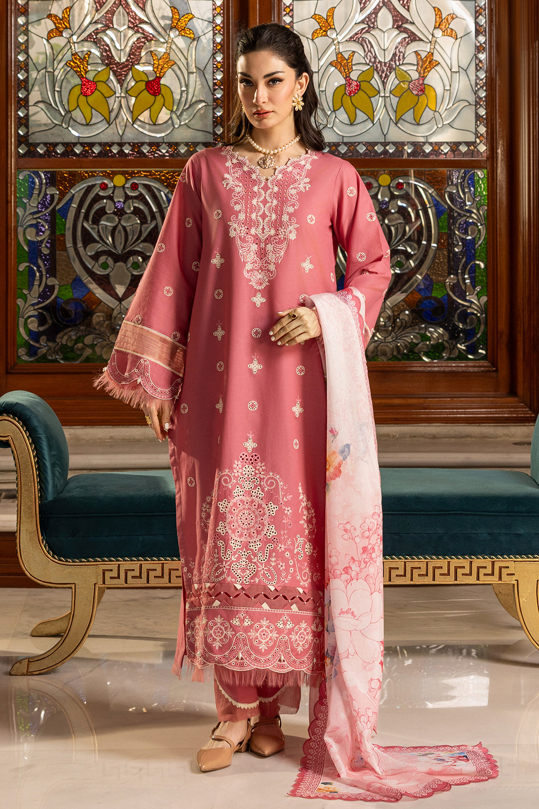 Embroidered Shirt Shalwar Dupatta - 4010