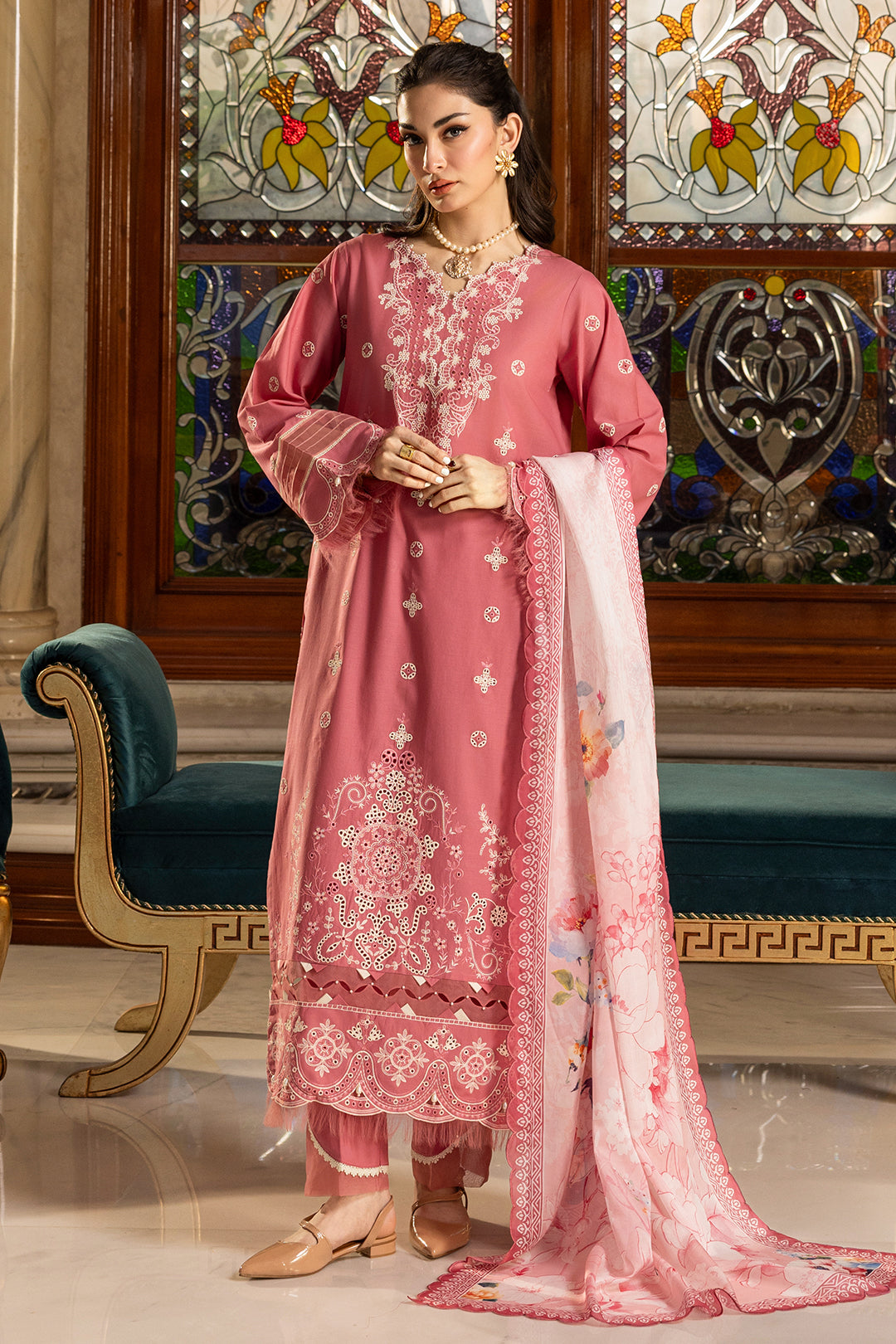 Embroidered Shirt Shalwar Dupatta - 4010