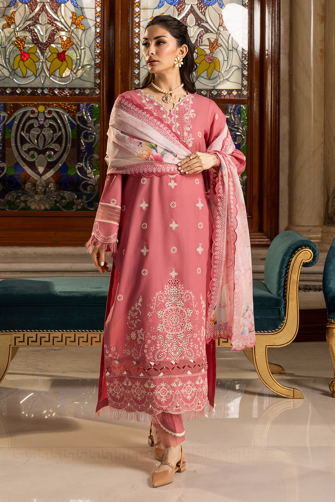 Embroidered Shirt Shalwar Dupatta - 4010