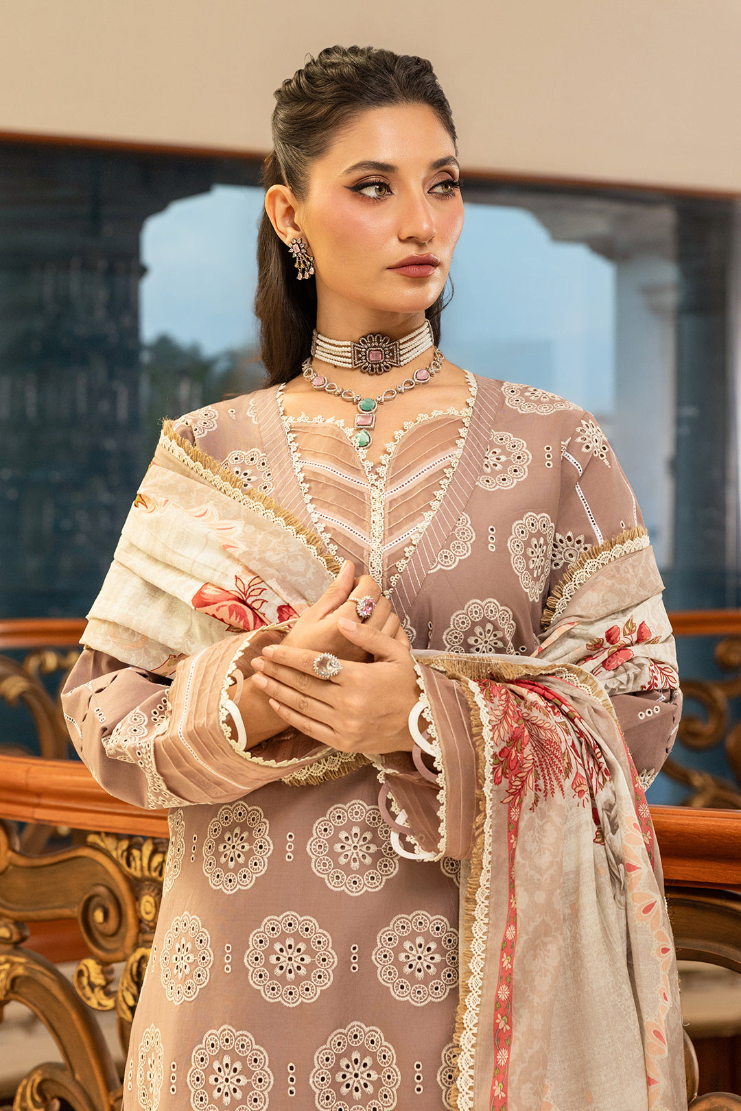 Embroidered Shirt Shalwar Dupatta - 4011